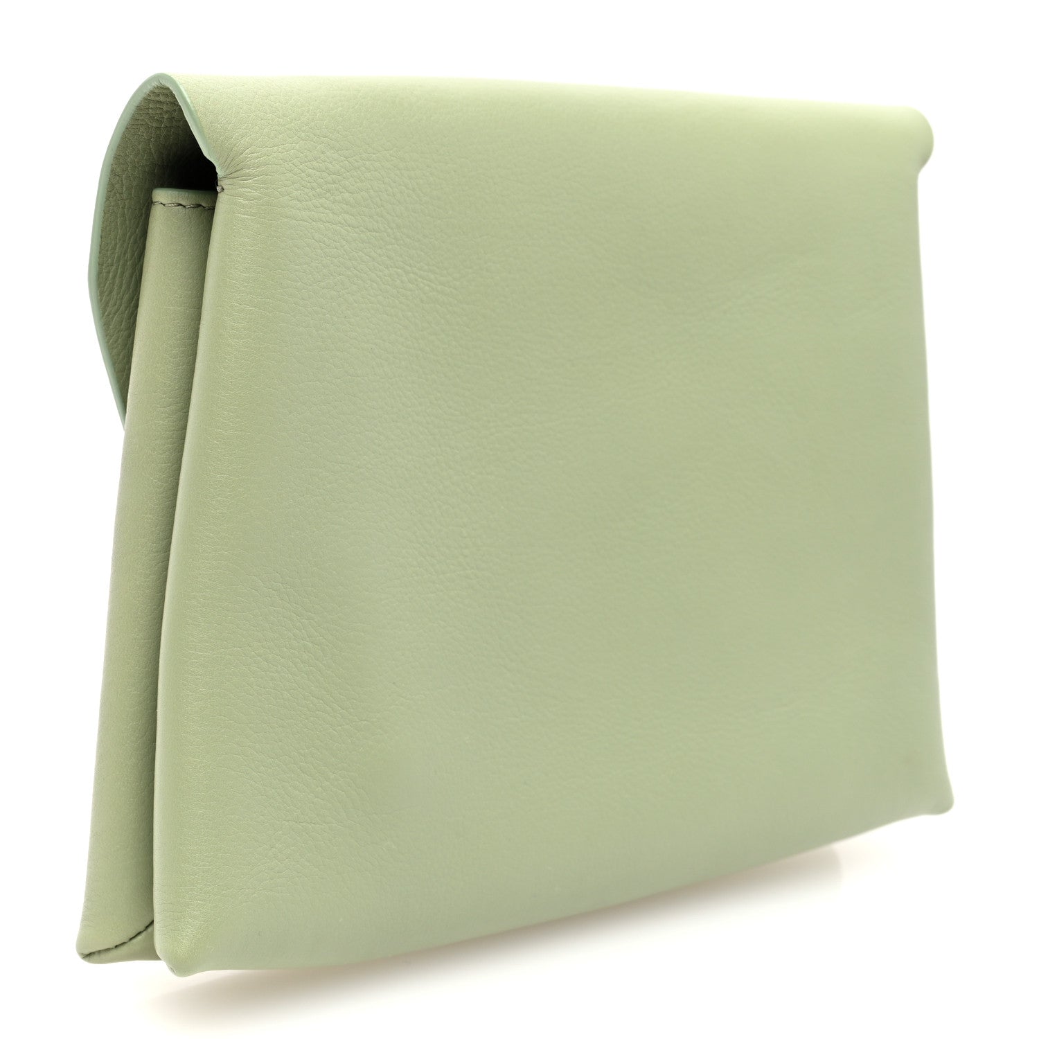 The Row Lambskin Nu Twin Envelope Clutch Dusty Green 3 of 6