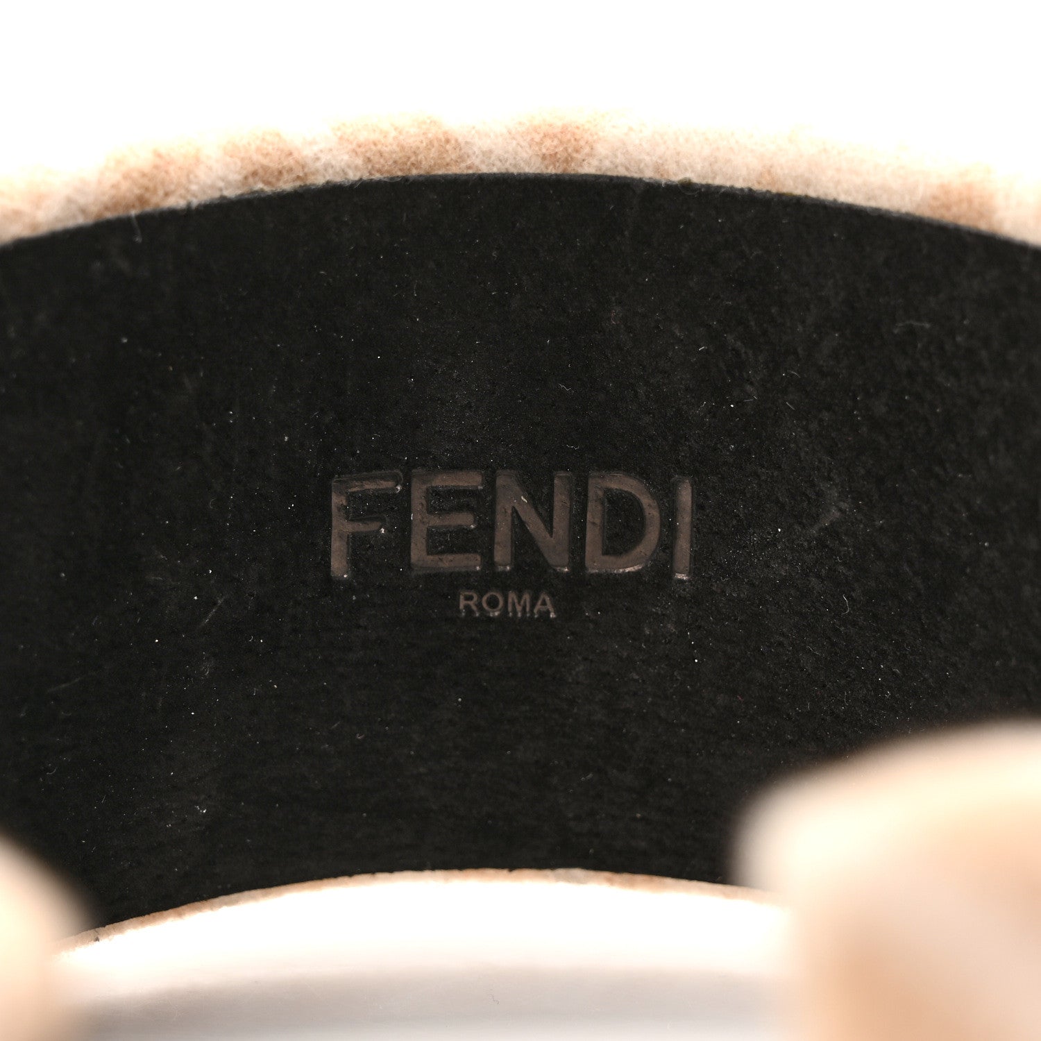 Fendi Wool Cashmere FF Logo Headband Blush 4 of 6