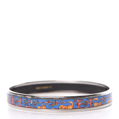 Hermes Enamel Printed Narrow Forest Animals Bracelet 65 3 of 6