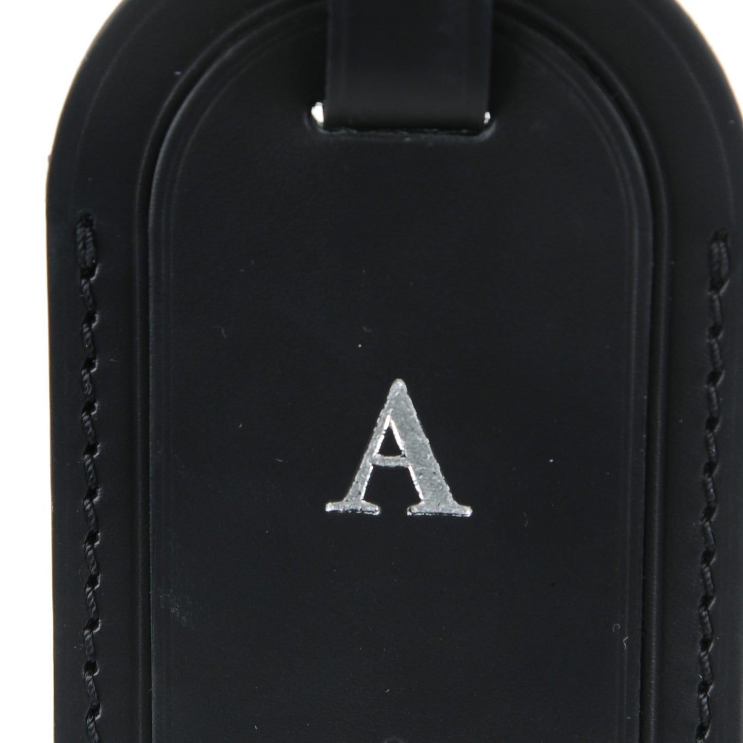 Calfskin Luggage Tag Black