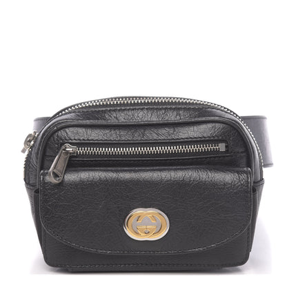 Gucci Fluffy Calfskin Mini Morpheus Belt Bag 70 28 Black 1 of 23