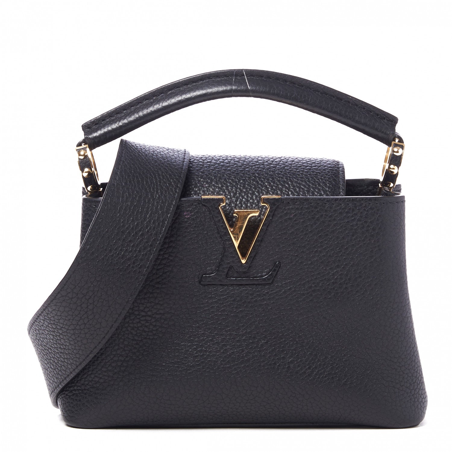 Louis Vuitton Taurillon Mini Capucines Black 1 of 7