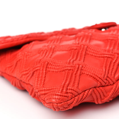 Chanel Lambskin Stitched Large Walk Of Fame Flap Red 7 of 8