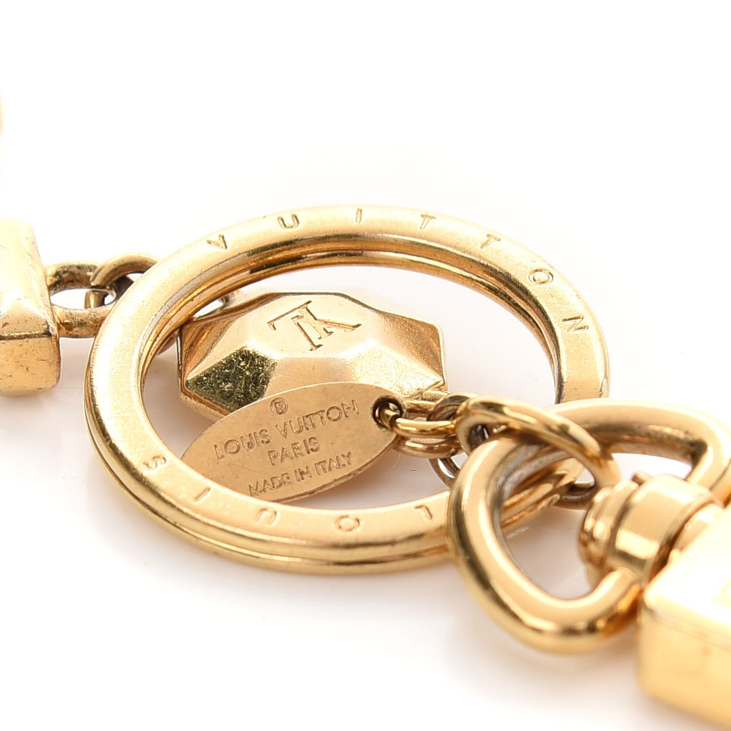 LV Facettes Bag Charm Key Holder Gold