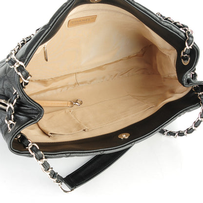 Chanel Caviar Quilted Expandable Zip Shoulder Bag Black 5 of 7