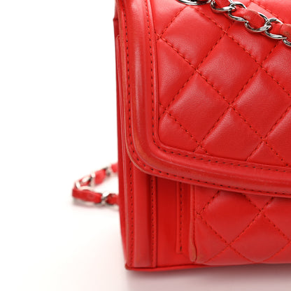 Chanel Lambskin Quilted Small Geometric Flap Red 19 of 20