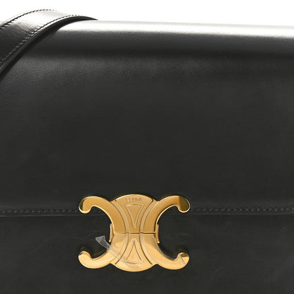 Celine Shiny Calfskin Medium Triomphe Black 7 of 9