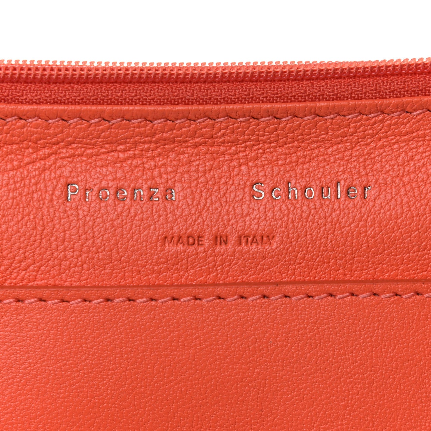 Lambskin PS1 Large Chain Wallet Deep Coral