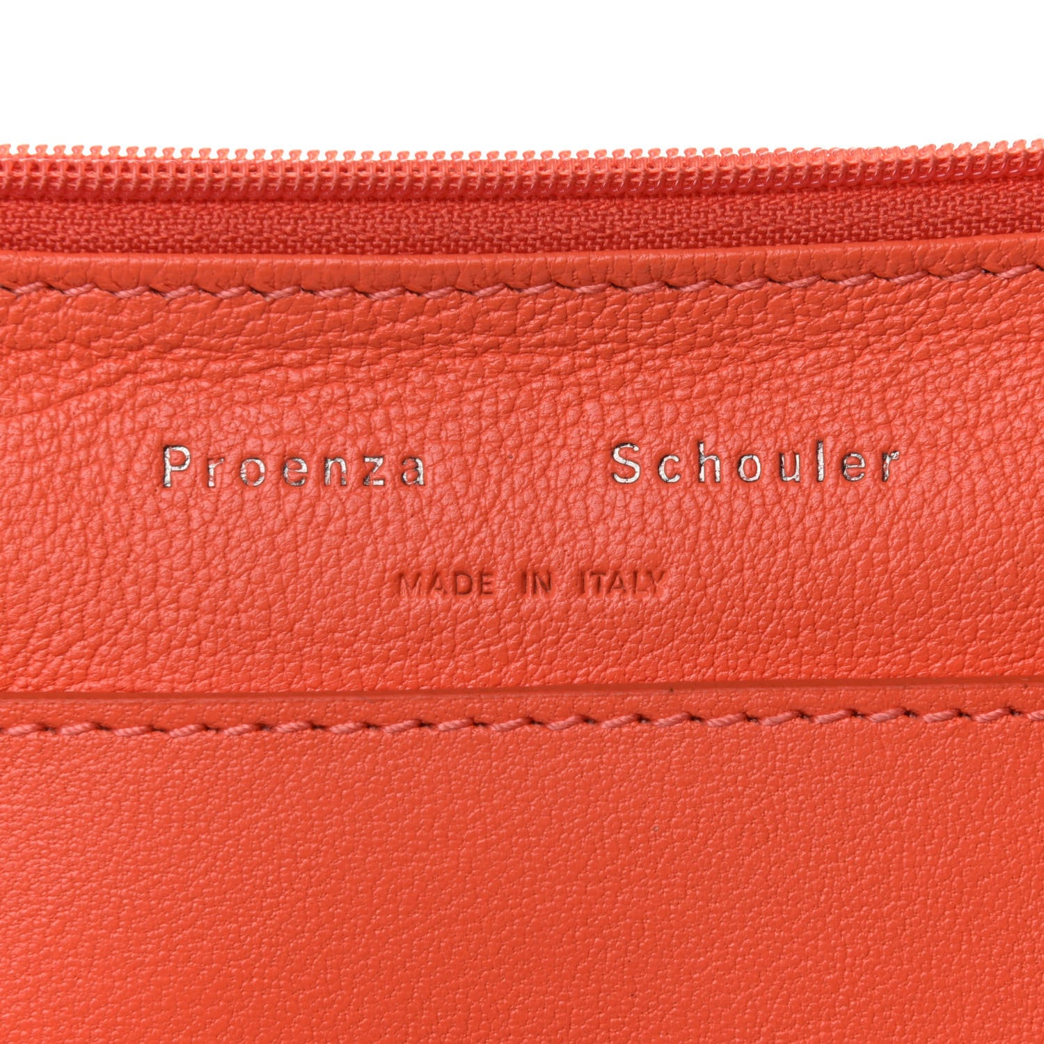 Proenza Schouler Lambskin PS1 Large Chain Wallet Deep Coral 7 of 10