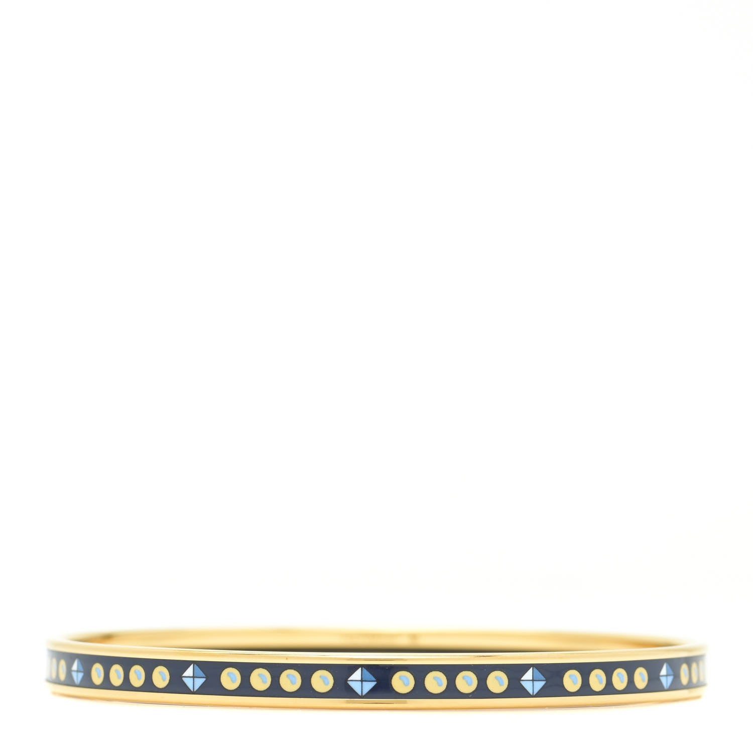 Hermes Enamel Printed Extra Narrow Printed Colliers De Chiens Bracelet 70 1 of 5