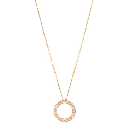 Cartier 18K Yellow Gold Diamond LOVE Paved Necklace 1 of 7