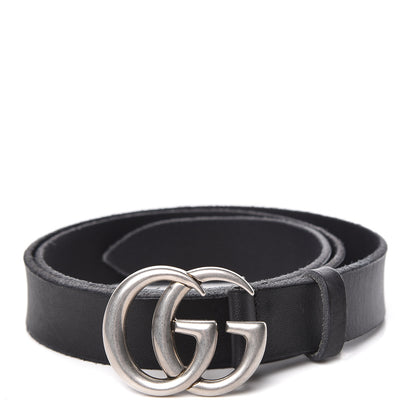 Gucci Cuoio Toscano Nickel Double G 30mm Belt 90 36 Black 1 of 8