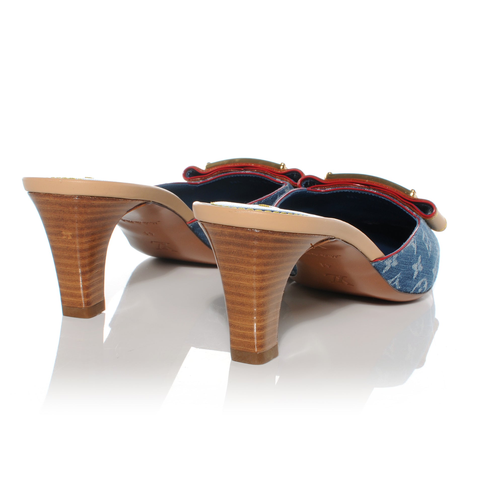 Louis Vuitton Denim Ginger Mules 41 3 of 6