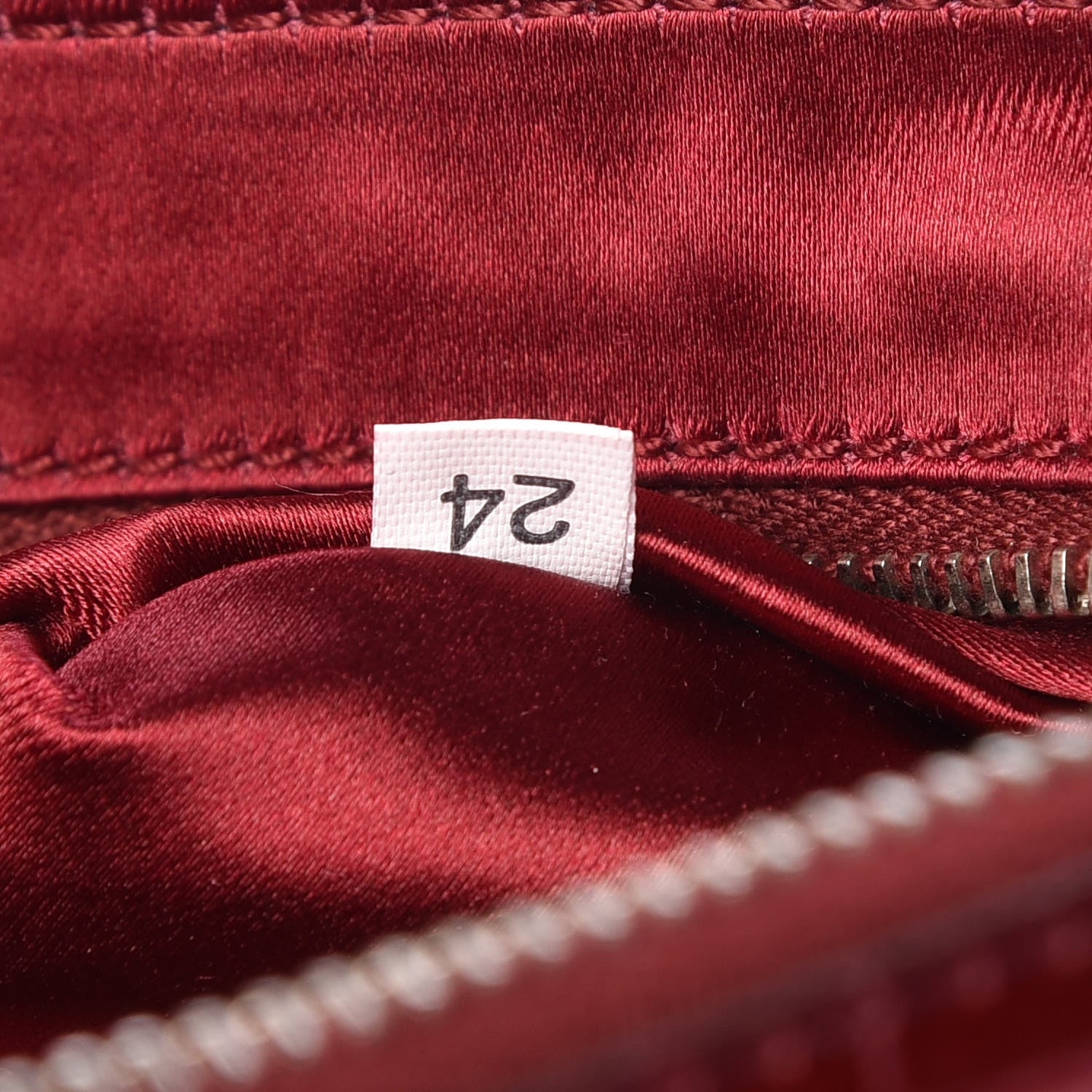 Prada Calfskin Crocodile Embossed Clutch Red 8 of 8
