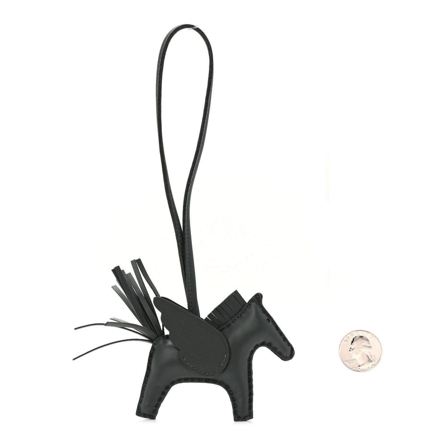 Milo Lambskin Grigri Rodeo Pegase Horse Bag Charm PM Vert Mangrove