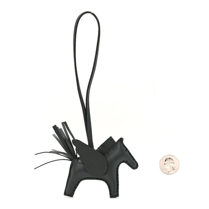 Hermes Milo Lambskin Grigri Rodeo Pegase Horse Bag Charm PM Vert Mangrove 2 of 5