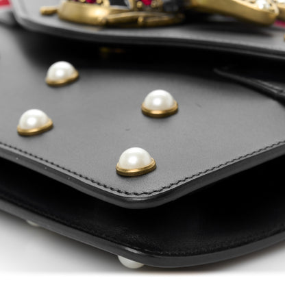 Gucci Nappa Pearl Studded Mini Queen Margaret Broadway Shoulder Bag Black 10 of 10