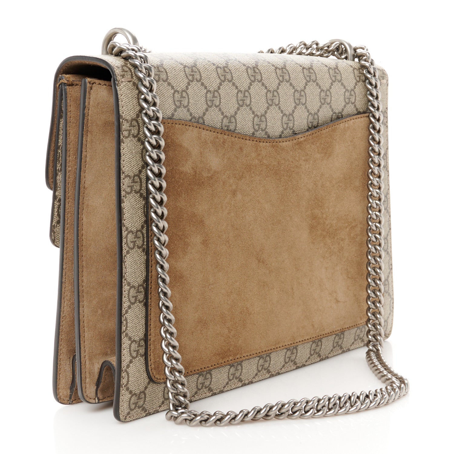 Gucci GG Supreme Monogram Embroidered Carnation Medium Dionysus Shoulder Bag Beige 3 of 11