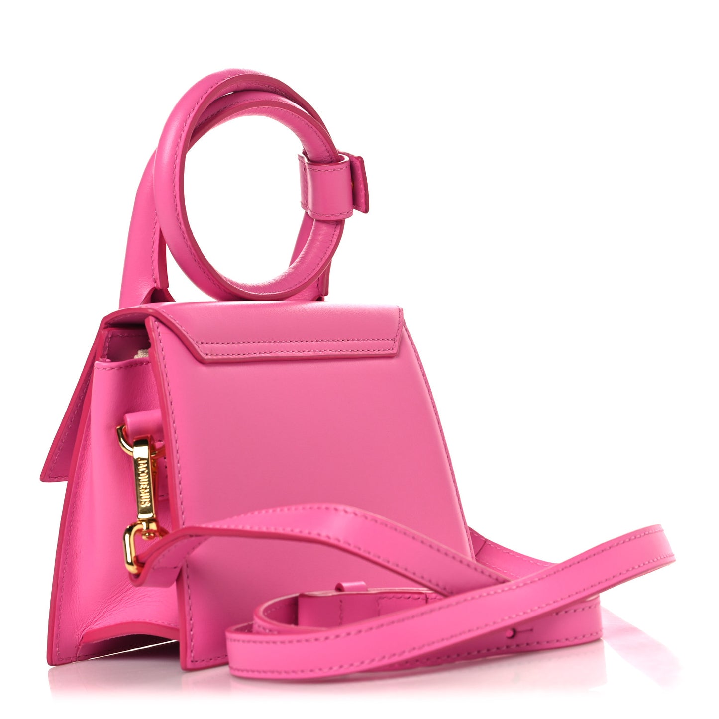 Smooth Calfskin Le Chiquito Noeud Neon Pink