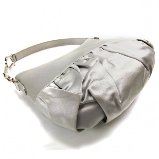 Satin Ballet Evening Bag Silver