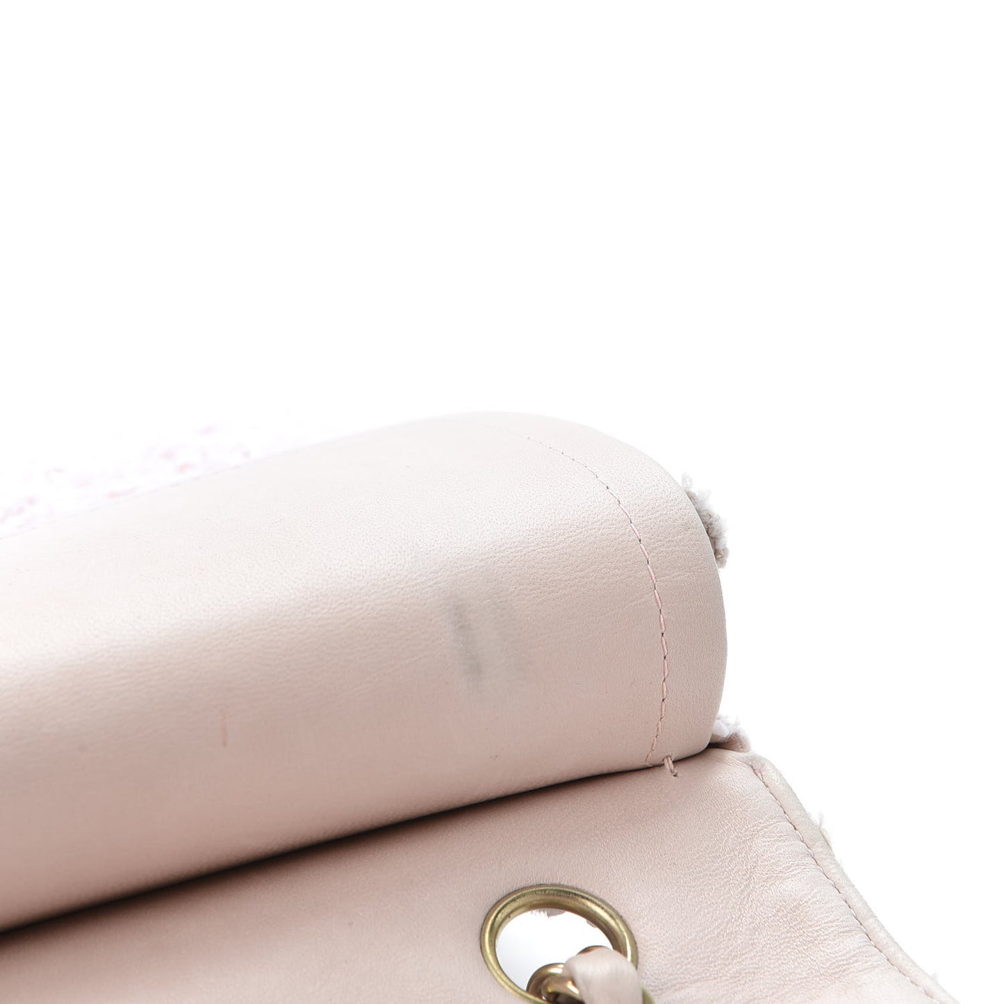 Tweed Medium Double Flap Pink