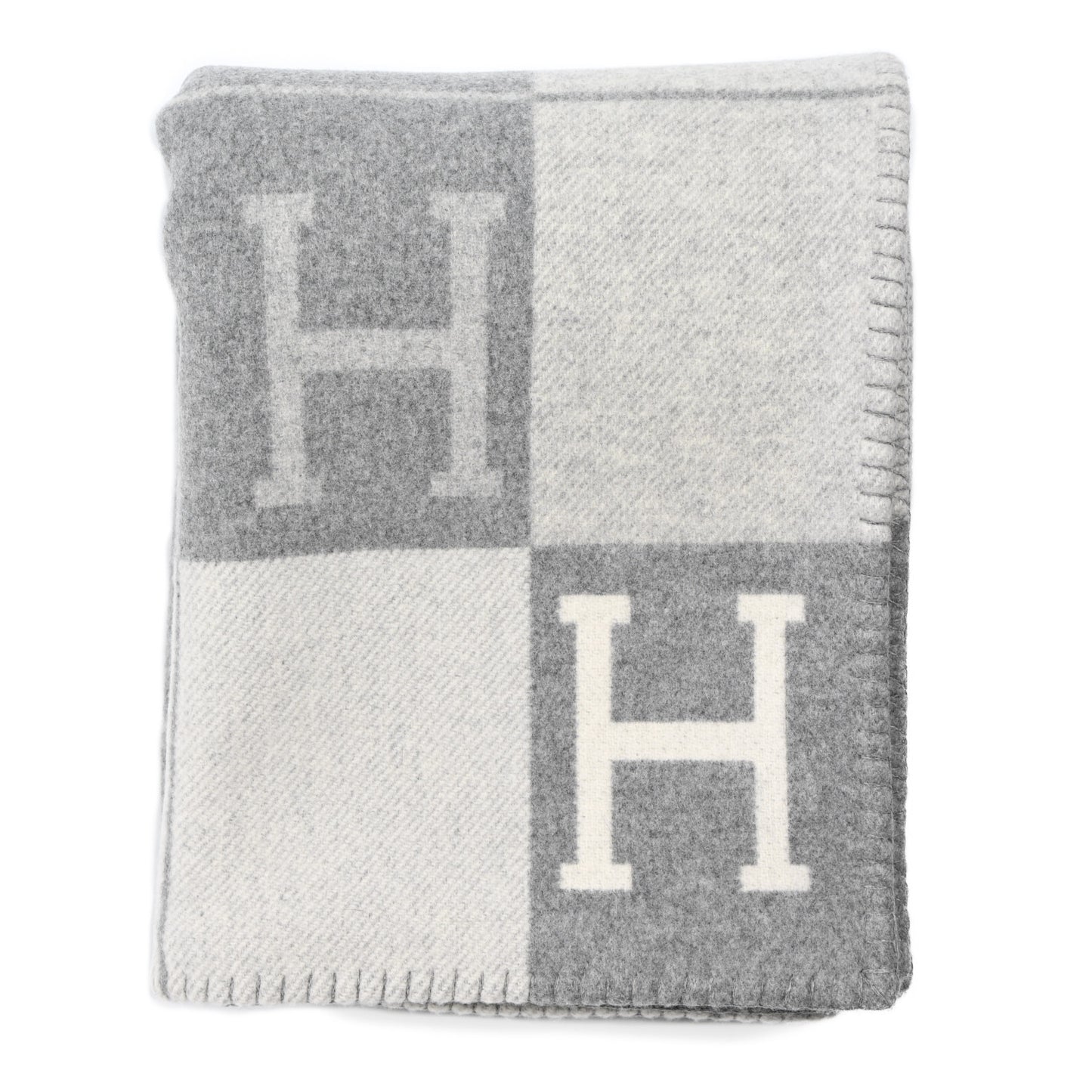 Wool Cashmere Avalon III Blanket Ecru Gris Clair