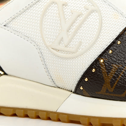 Louis Vuitton Calfskin Monogram Embellished Run Away Sneakers 36 White 10 of 14