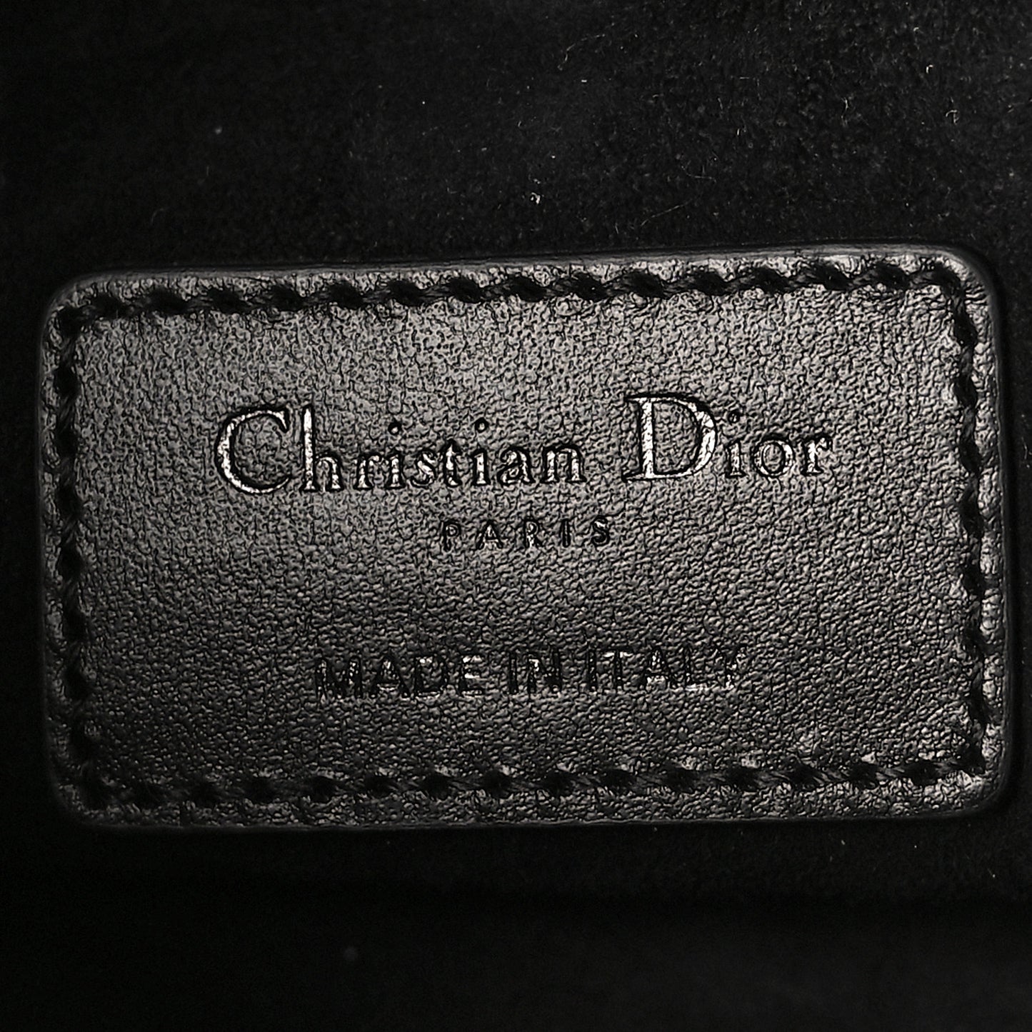 Calfskin Cannage Diamond Medium Lady D-Joy Black