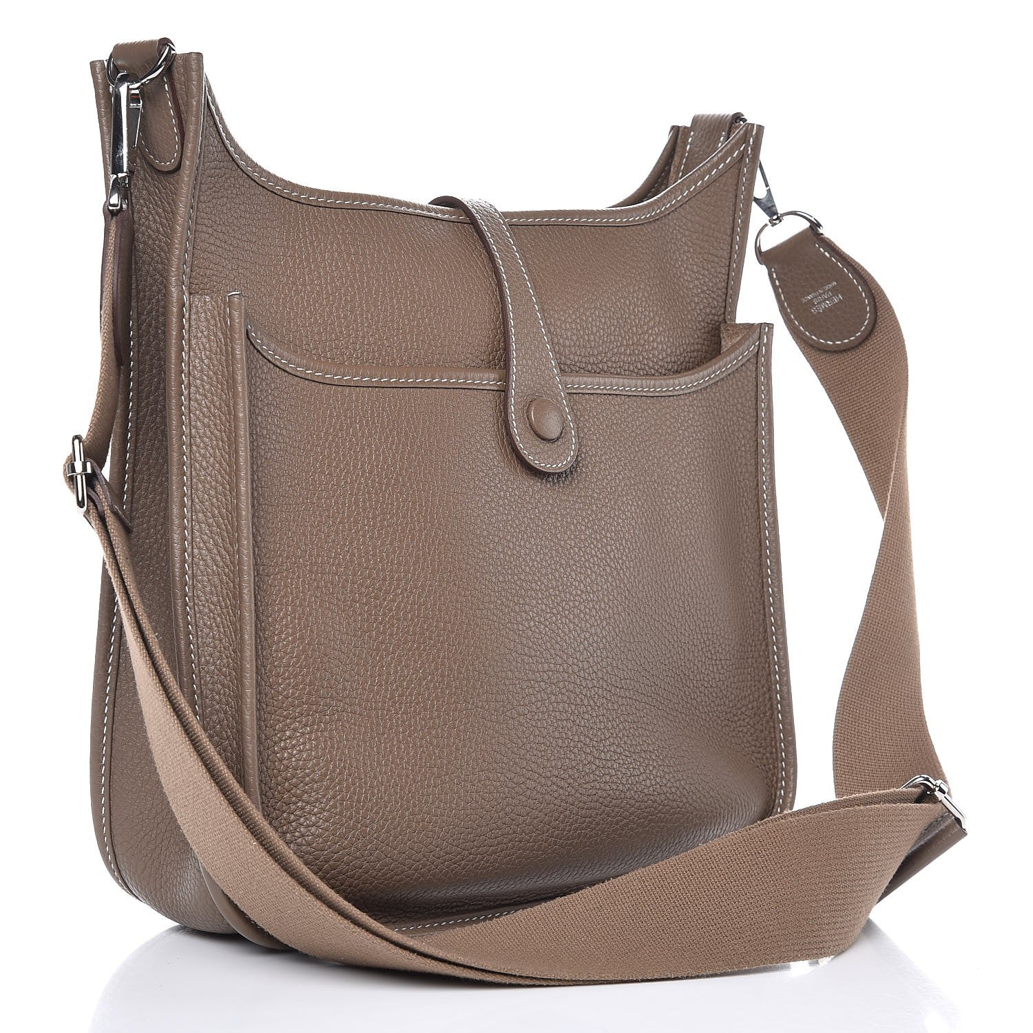 Hermes Taurillon Clemence Evelyne III PM Etoupe 3 of 8