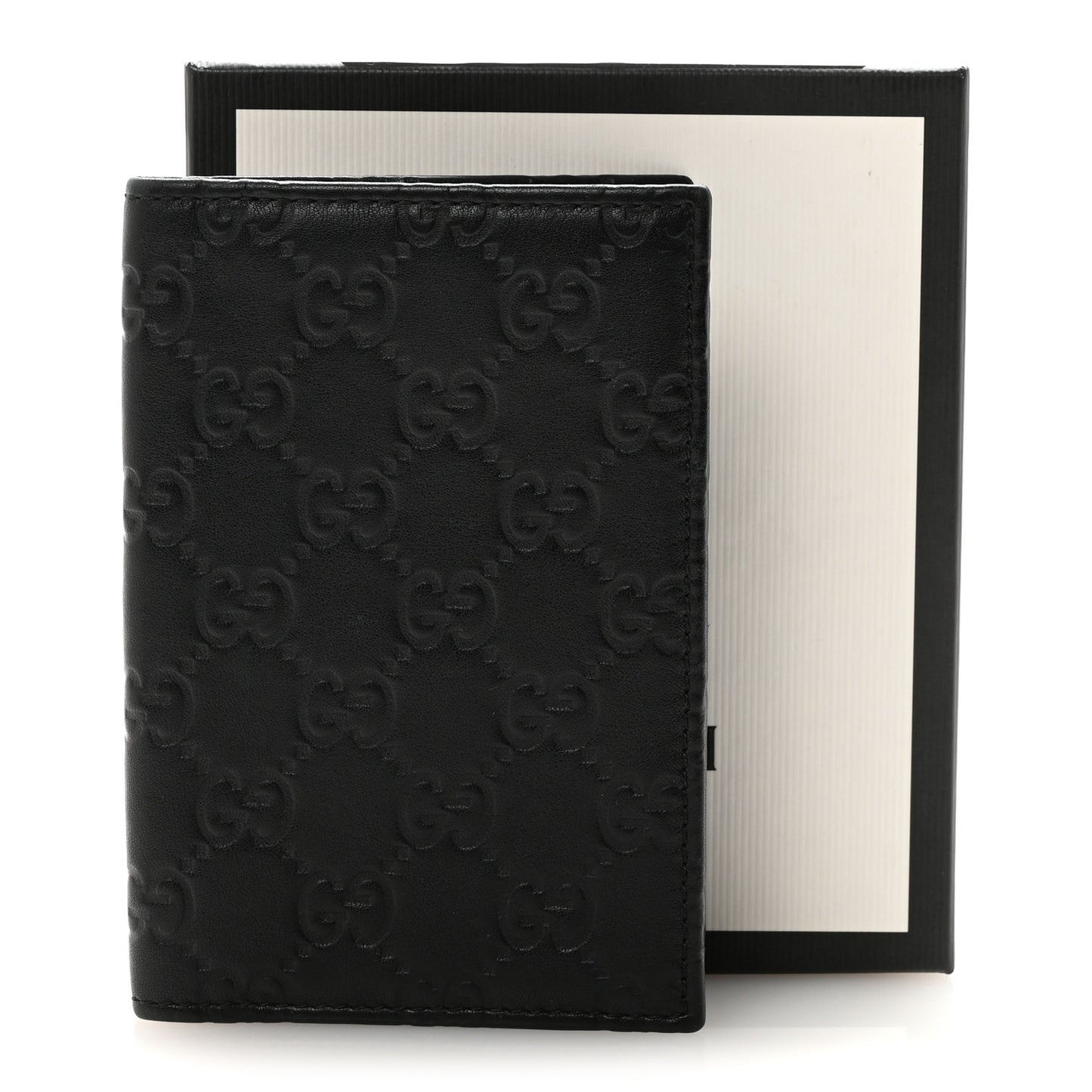 Guccissima Passport Case Black