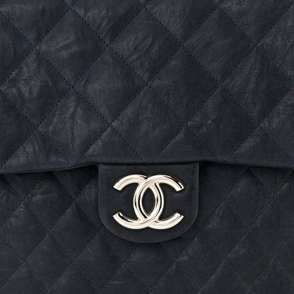 Chanel Washed Lambskin Quilted Maxi Chain Around Flap Black 8 of 10