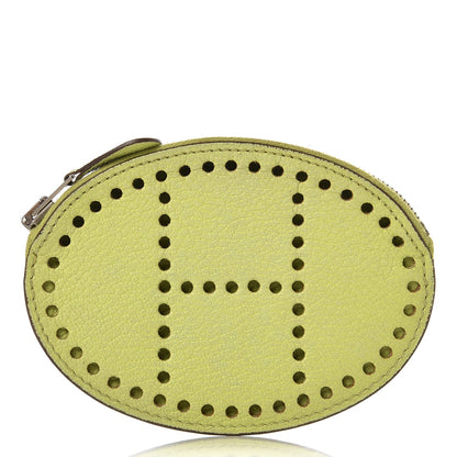 Hermes Chevre Mysore Evelyne Coin Purse Vert Anis 1 of 9