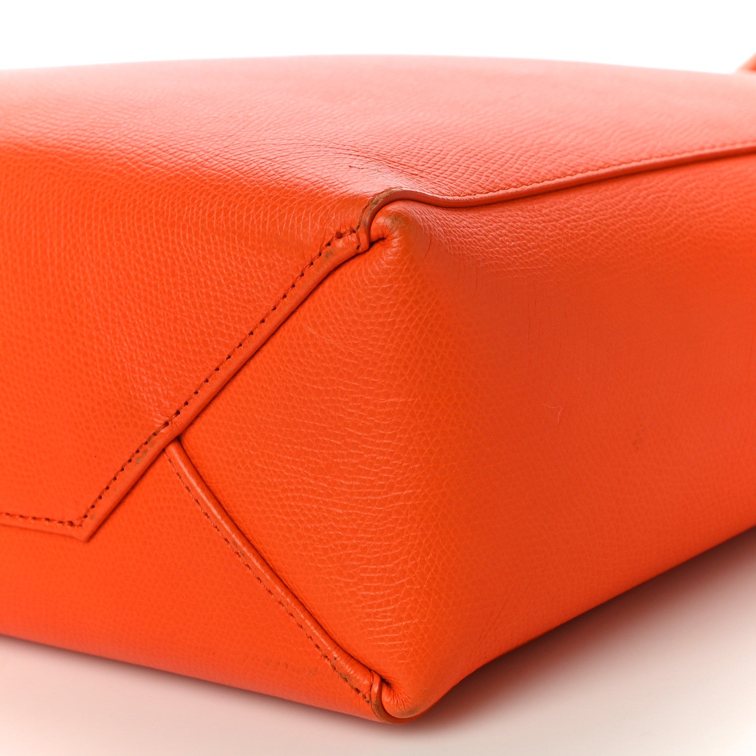 Celine Grained Calfskin Small Vertical Cabas Orange 9 of 13