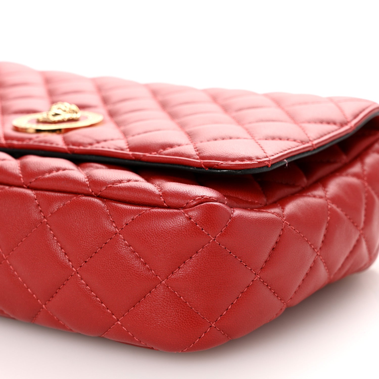 Versace Nappa Quilted Medusa Chain Crossbody Red 9 of 9