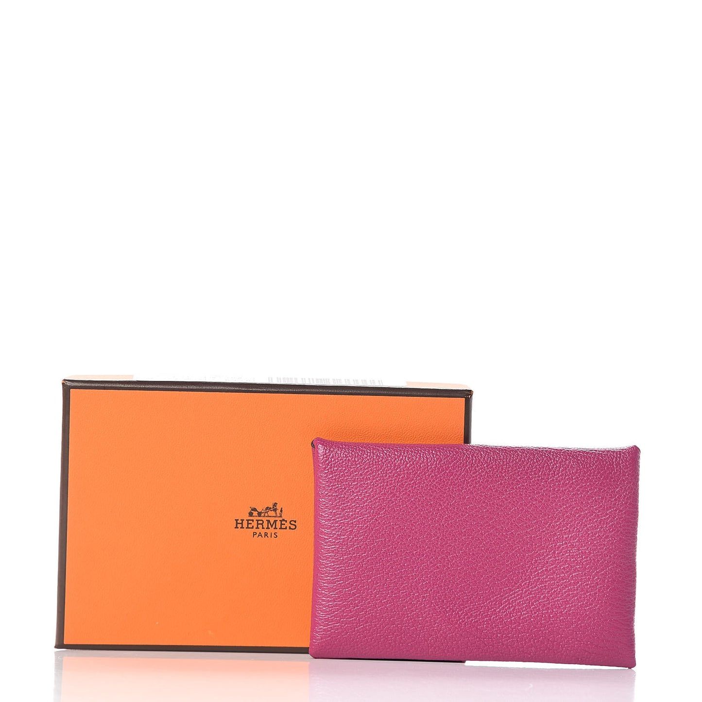 Chevre Mysore Calvi Card Case Rose Pourpre