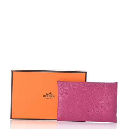 Hermes Chevre Mysore Calvi Card Case Rose Pourpre 8 of 8