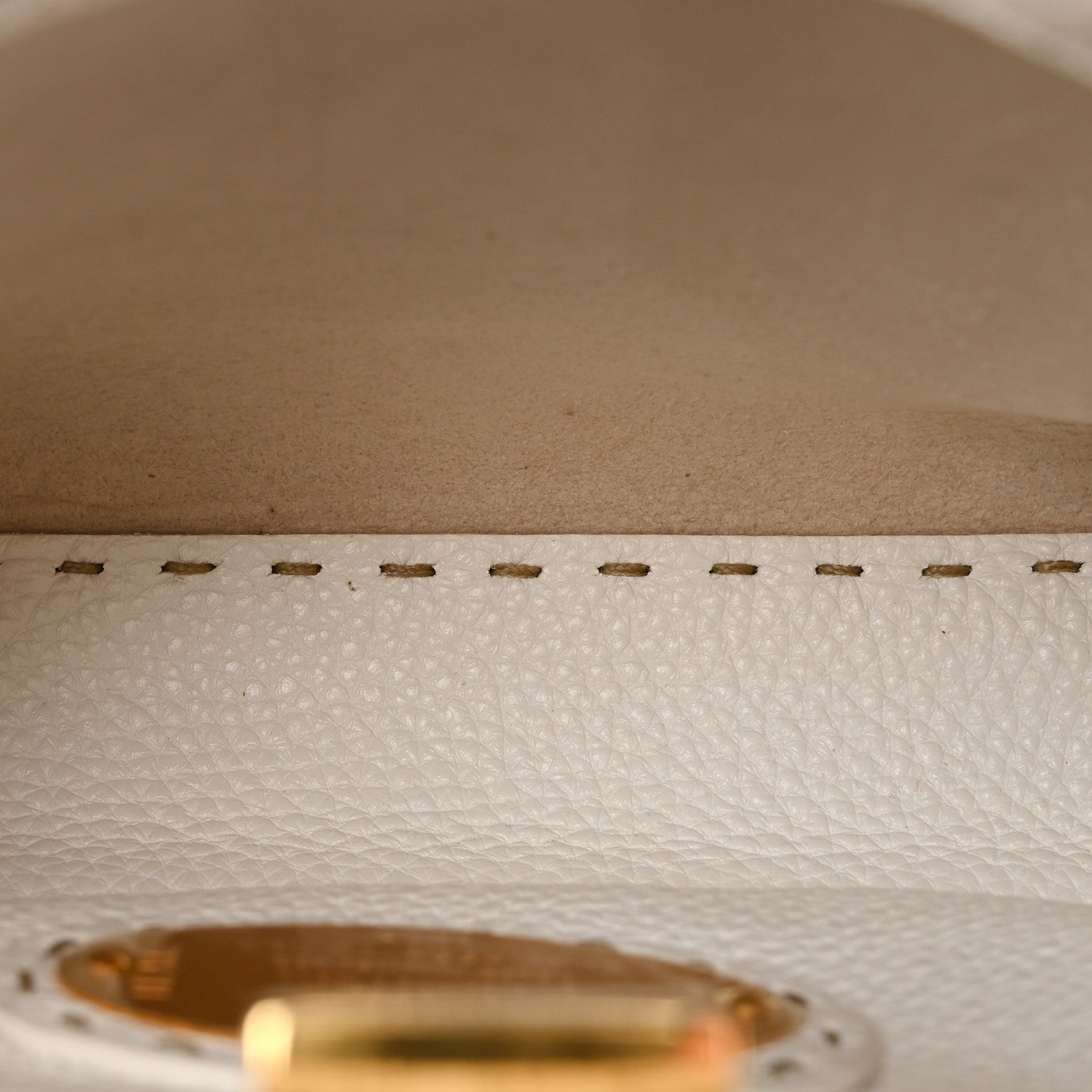 Fendi Cuoio Romano Selleria Mini Peekaboo Iconic Satchel White 6 of 14