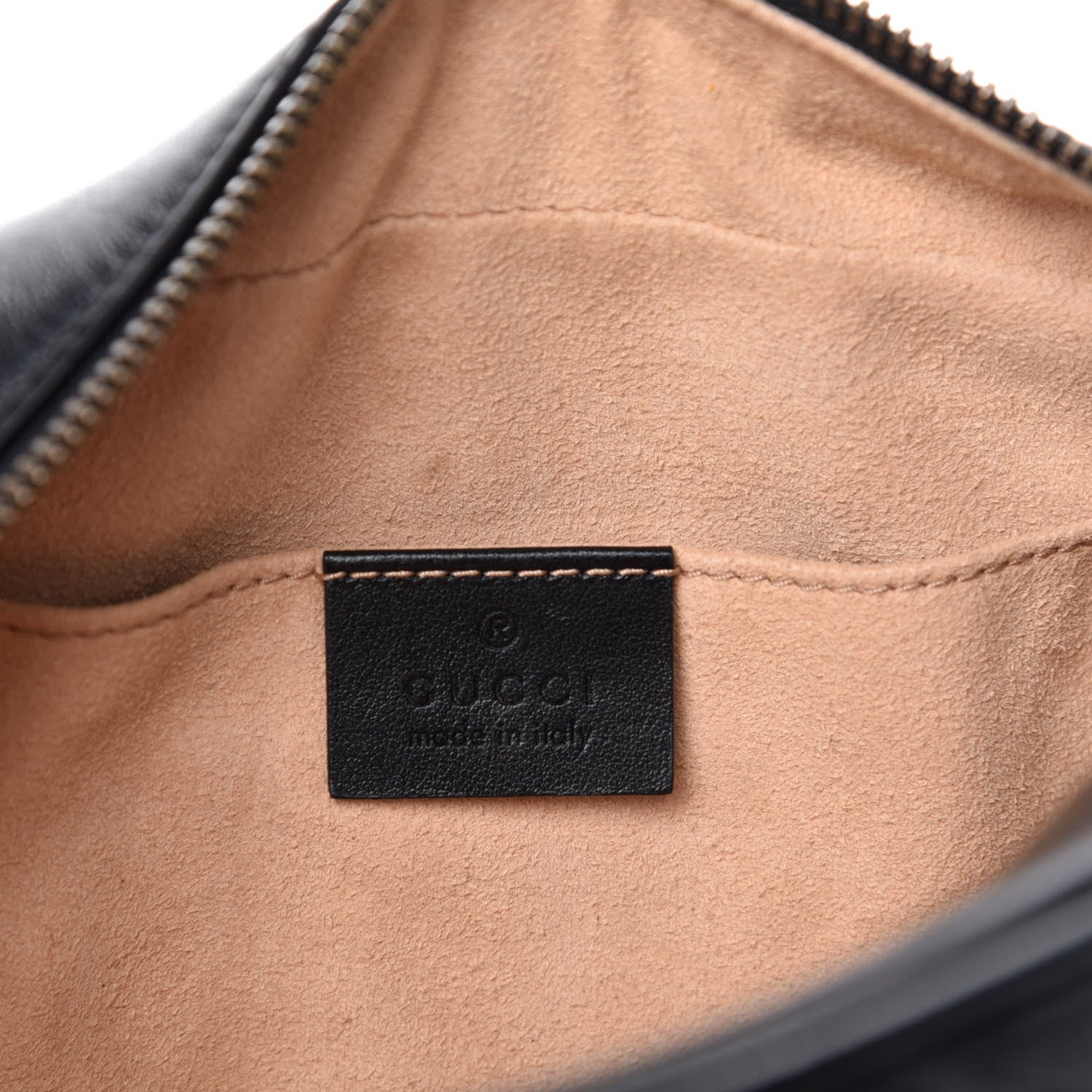 Gucci Calfskin Matelasse Small GG Marmont Chain Shoulder Bag Black 8 of 11