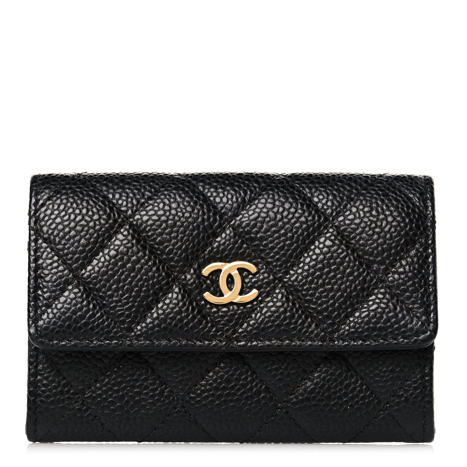 Chanel Caviar Quilted Flap Card Holder Black 1 of 8