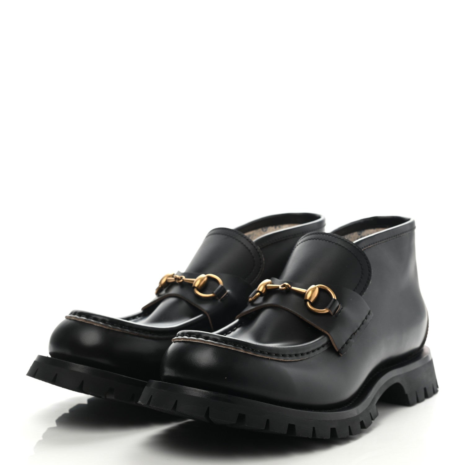 Gucci Cordovan Lux Mens Harald Horsebit Ankle Boots 8.5 Black 3 of 10