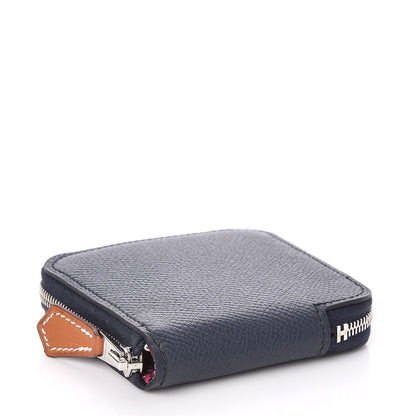 Hermes Epsom Silk'in Coin Purse Bleu Indigo 4 of 7