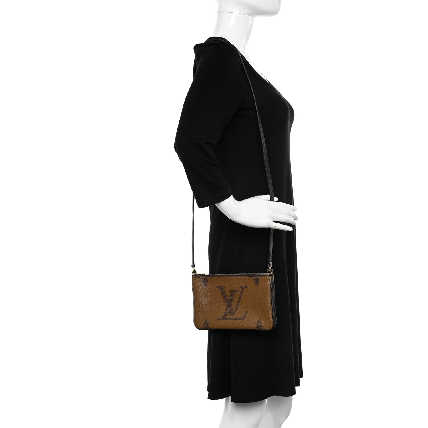 Louis Vuitton Reverse Monogram Giant Double Zip Pochette 2 of 11
