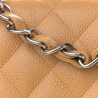 Chanel Caviar Quilted Jumbo Single Flap Beige 14 of 16