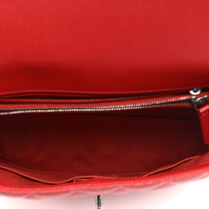 Chanel Caviar Quilted Medium Coco Handle Flap Red 5 of 10