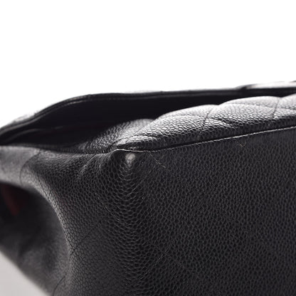 Chanel Caviar Quilted Jumbo Double Flap Black 9 of 10