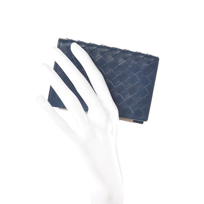 Bottega Veneta Intrecciato VN Card Case Blue 2 of 8