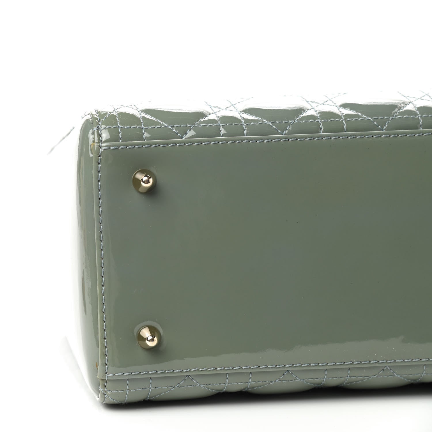 Christian Dior Patent Cannage Medium Lady Dior Blue Alcier 6 of 9