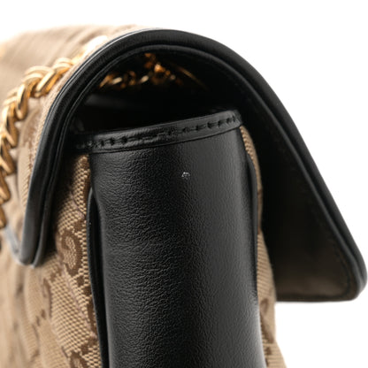 Gucci Monogram Azalea Calfskin Matelasse Diagonal Medium GG Marmont Shoulder Bag Beige Ebony Black 13 of 13