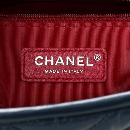 Chanel Aged Calfskin Chevron Quilted Medium Gabrielle Hobo Blue 6 of 12