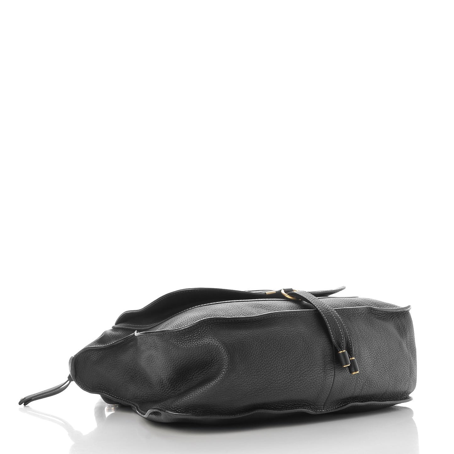 Calfskin Large Marcie Satchel Black